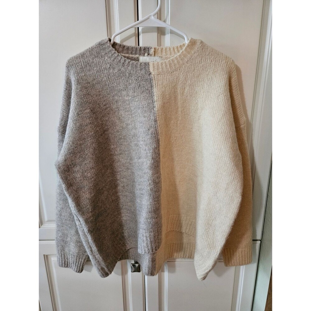Pinch Colorblock Oversized Sweater Clean Girl Minimalist Cottagecore Granola